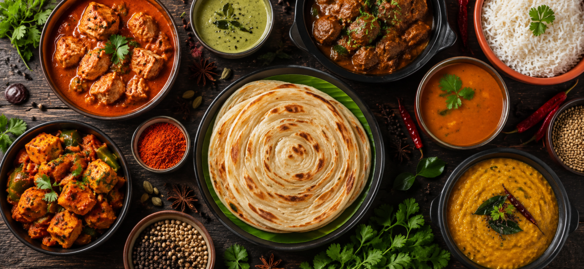 A lavish platter of Dindugal mutton biryani at Parotta Express